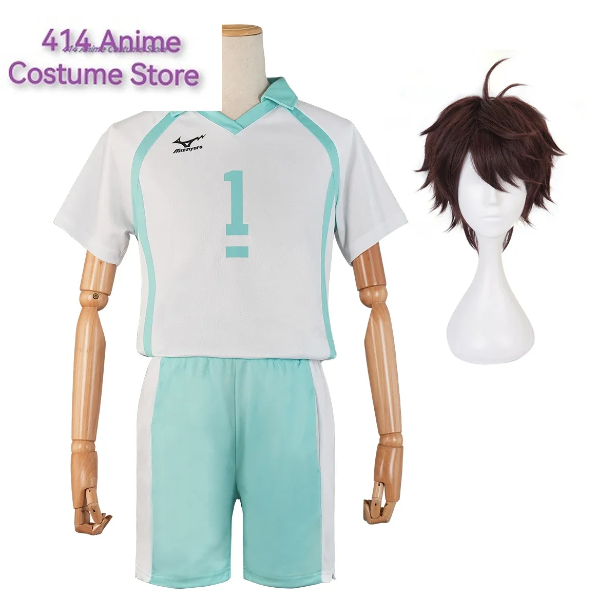 Хайклее аниме Oikawa Tooru трикотажные изделия No 1, костюм для косплея, парик AOBAJOHSAI, школьная волейбольная клубная форма, топ, шорты