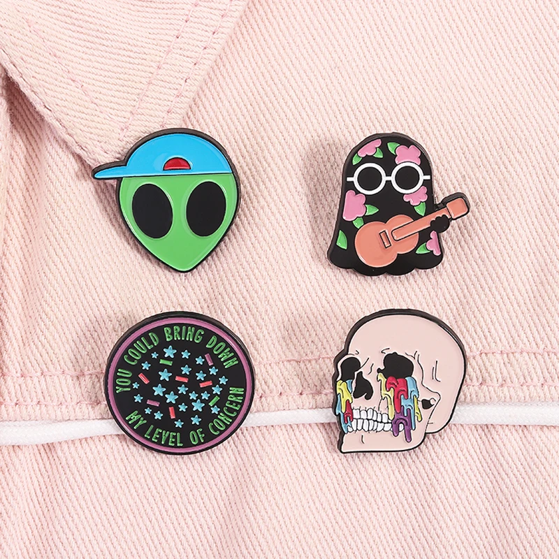 Alfileres esmaltados de banda de Rock Twenty One Pilots, ¿puestos traer mi nivel de concerna, broches de álbumes de música, insignia de solapa, regalos de joyería