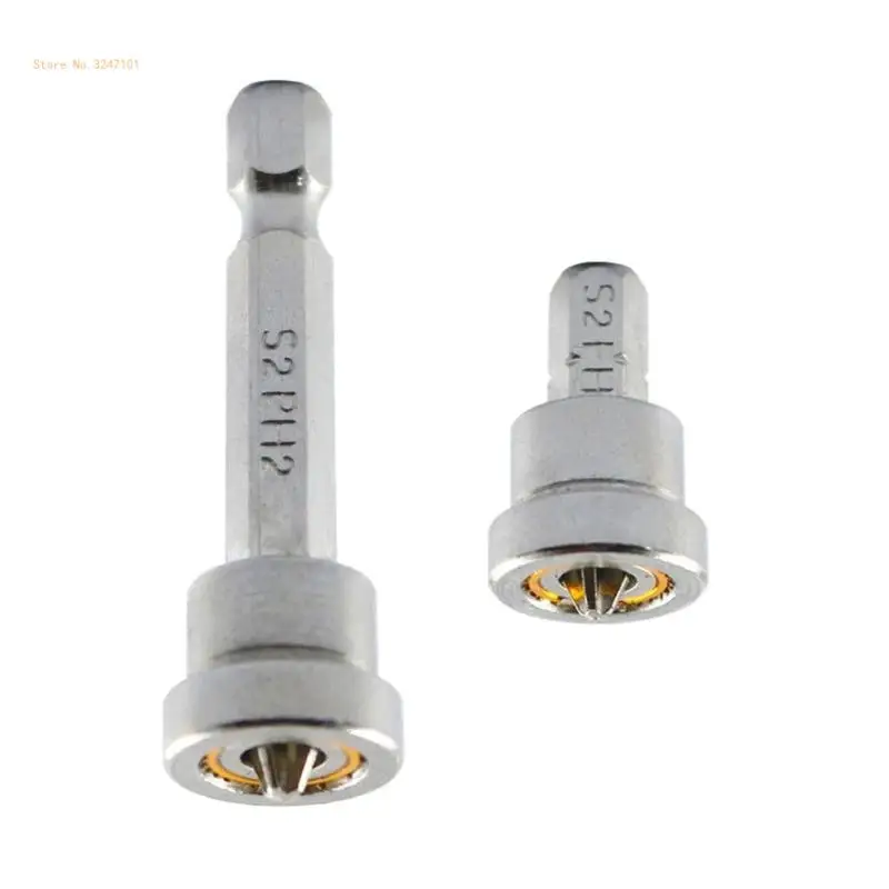 Magnetische Positionering Schroevendraaier Bits Tip Houtbewerking Schroef Shank Gipsplaat Positionering Bit Batch Hoofd