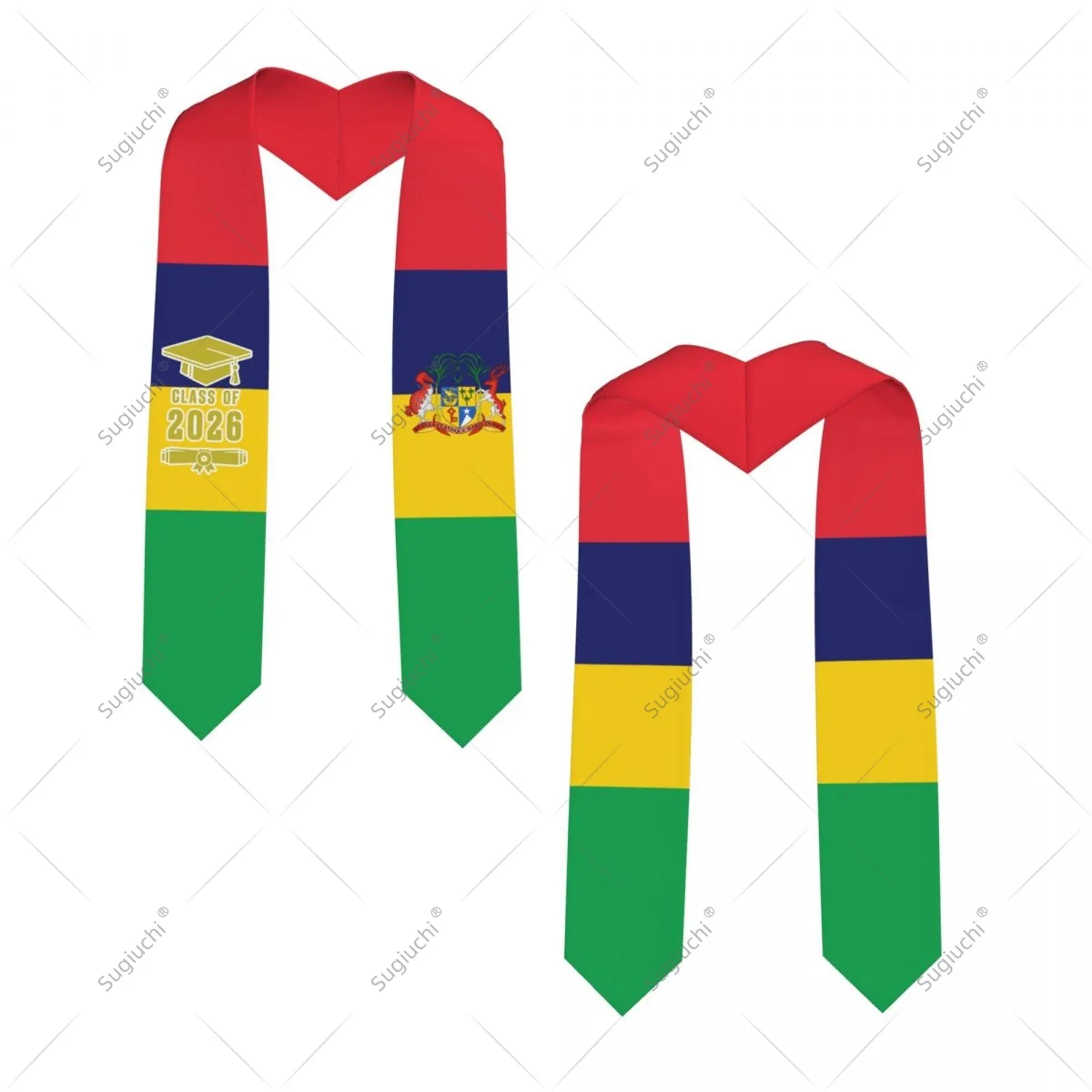 

Mauritius Flag Class Of 2026 Graduation Stole Sash Scarf For International Students Proud Ceremony Adult Unisex
