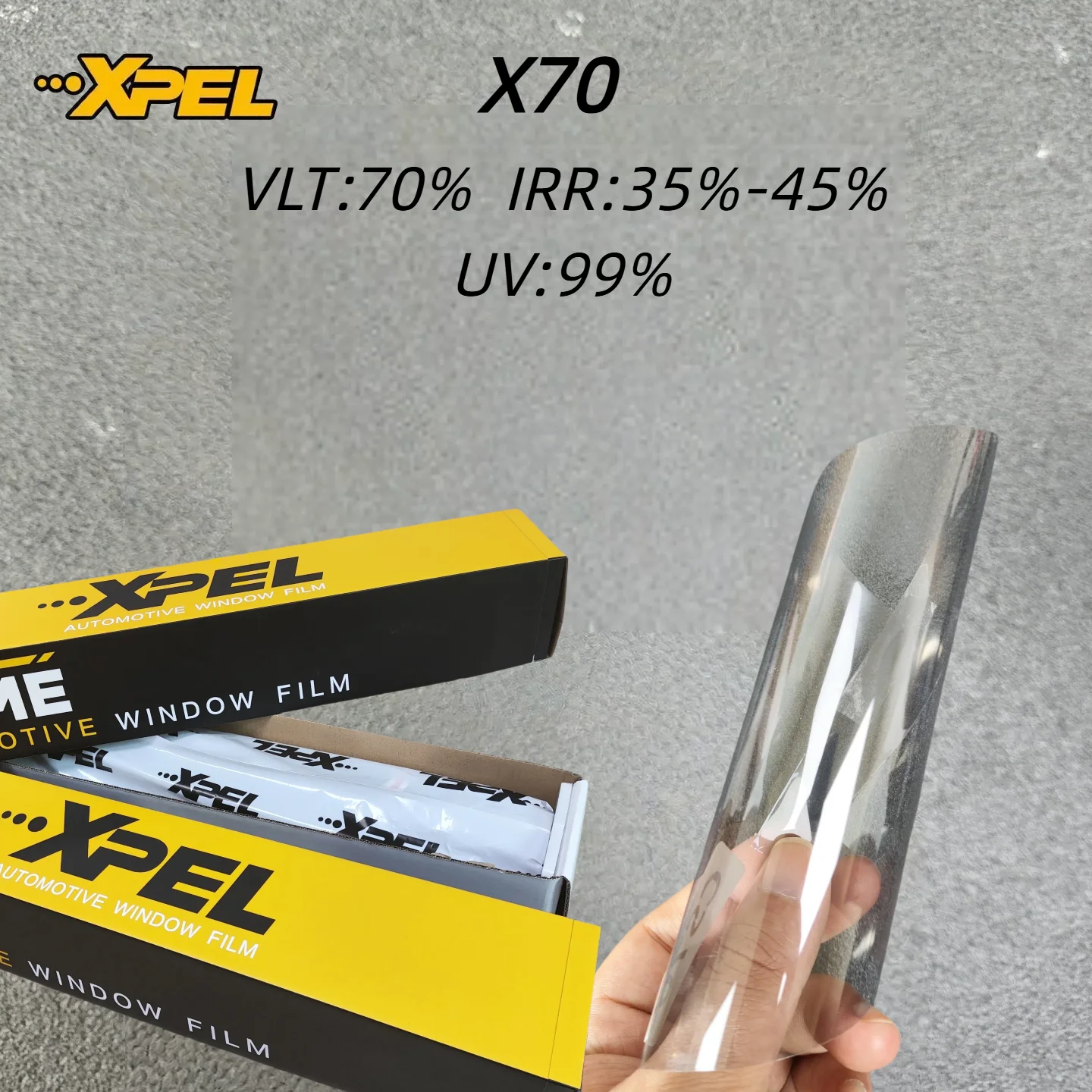 

XPEL 70% VLT Highest Visible Nano Carbon Window Tint Film IRR99% UV99% Heat Block UV Protection Vehicle