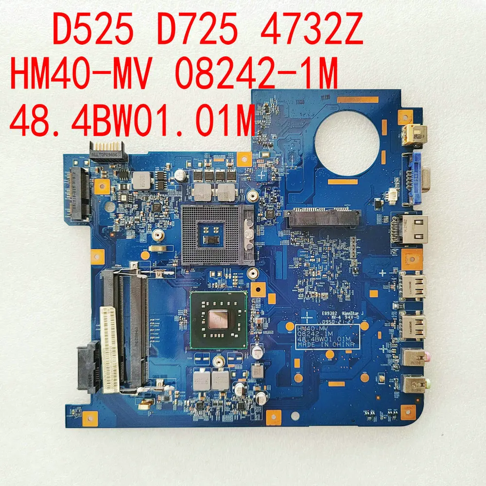 

For ACER Aspire D525 D725 4732Z Mainboard HM40-MV 08242-1M 48.4BW01.01M Laptop motherboard GL40 DDR2