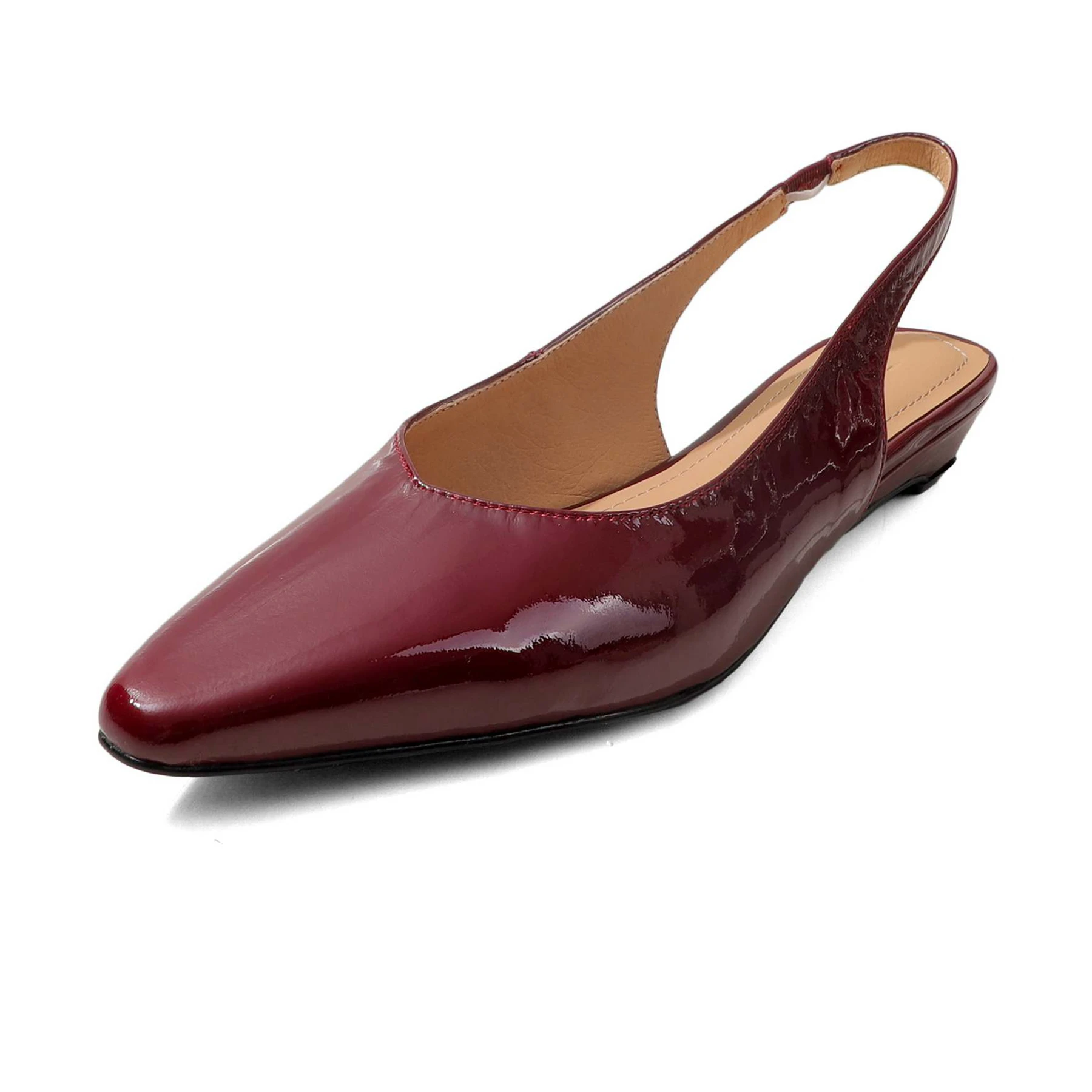 Lenkisen 2026cow Leather Slingback Low Heels Summer Shoes Fashion Office Lady Dating Vacation Concise Elegant Brand Women Pumps