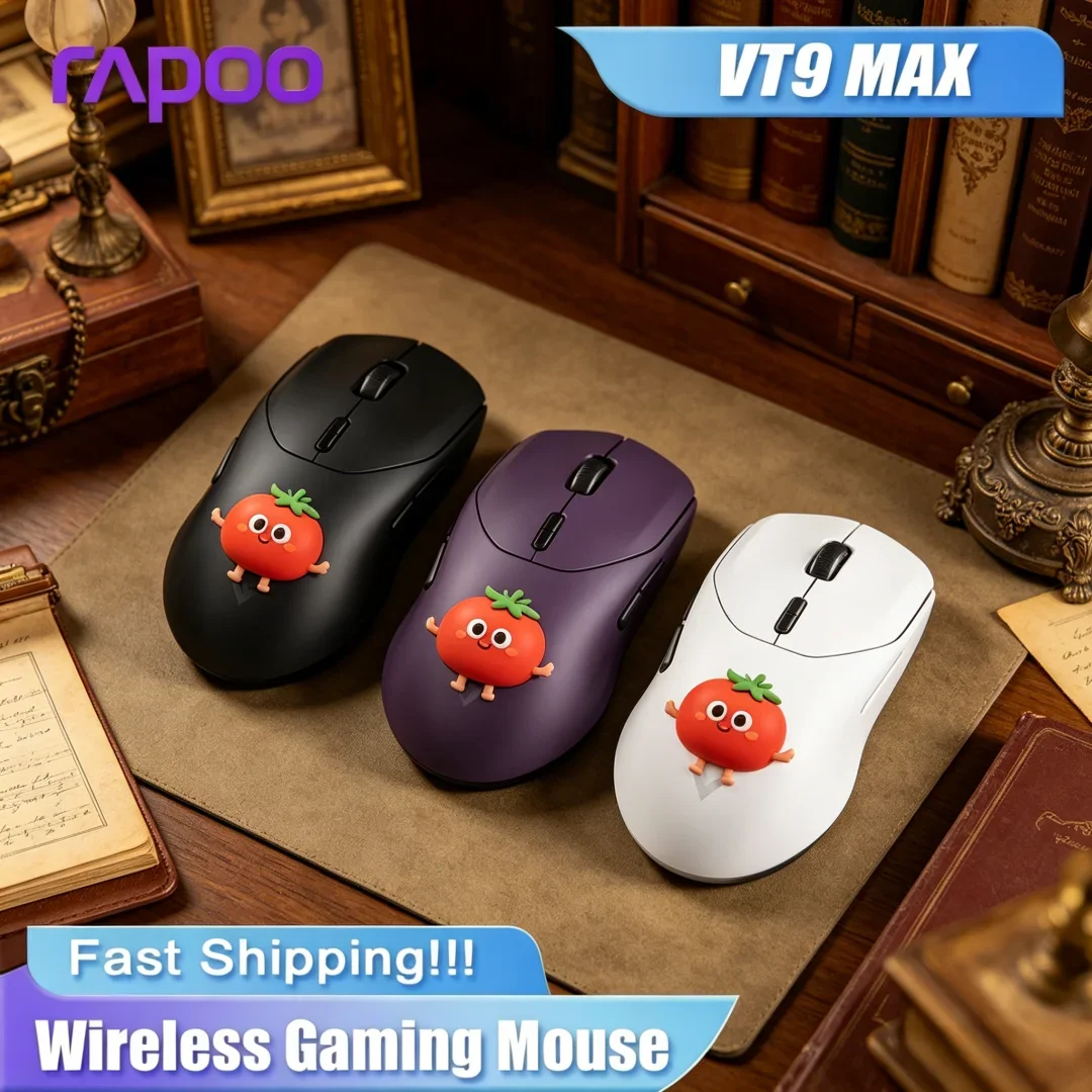 Luxe Refined Rapoo VT9 MAX GEN-2 Wireless Gaming Mouse Boasting True 8K Wireless Polling Rate 53g Featherweight Frame Up