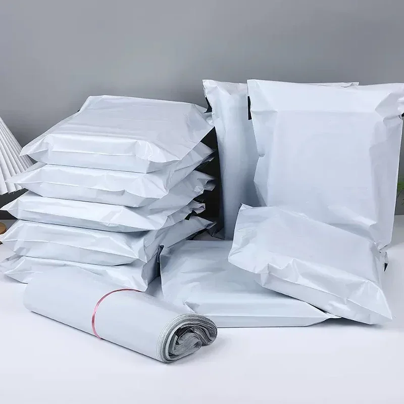 50pcs/Lots White Courier Bag Express Envelope Storage Bags Mail Bag Mailing Bags Self Adhesive Seal Plastic Packaging Pouch