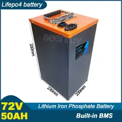 72V 50Ah Lifepo4 With Charger 50A 80A 100A Lithium Iron Phosphate Battery Perfect For Quadricycle Tricycle Motorcycle Scooter