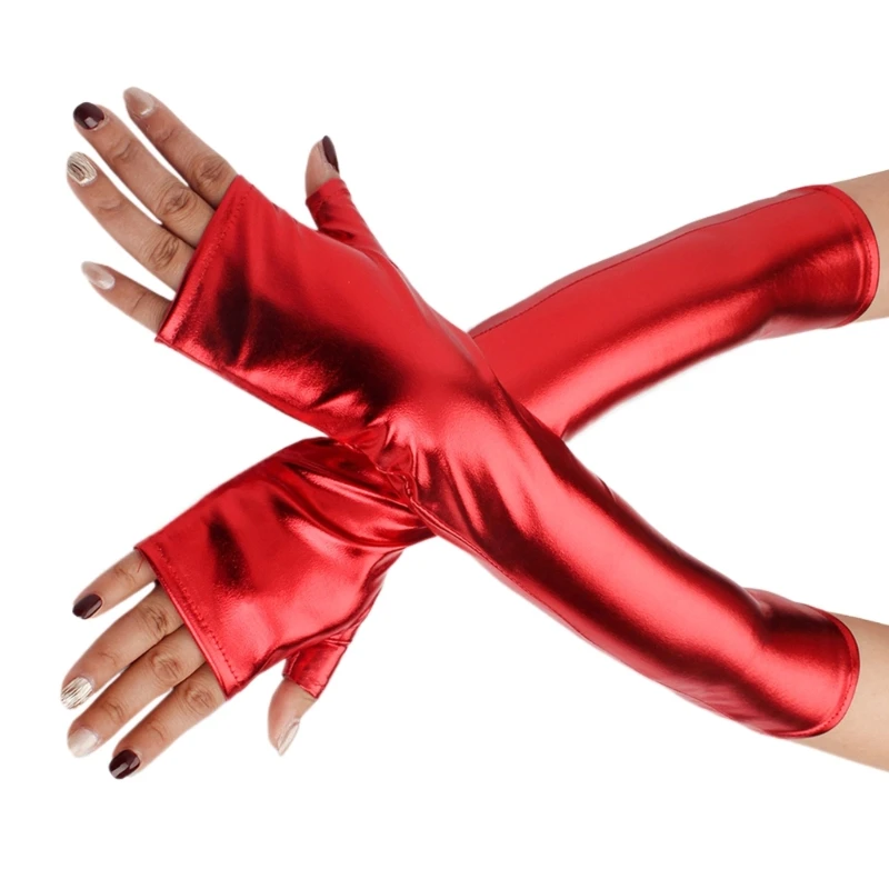 Guantes metálicos para mujeres y niñas en fiesta temática cómodos usar guantes elásticos para club nocturno DropShipping