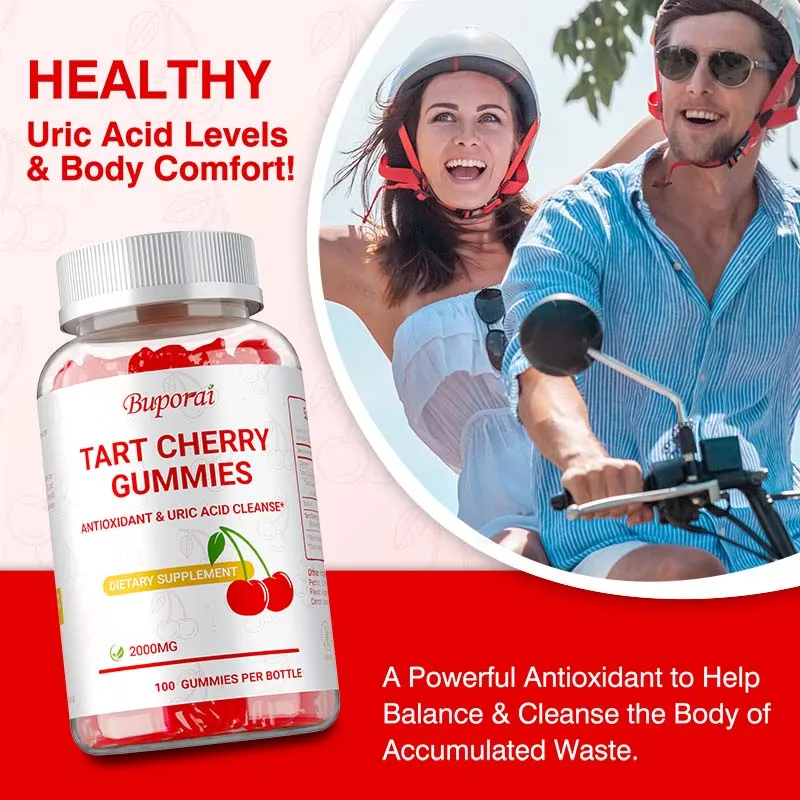 

Tart Cherry Gummies - Cleaning, Muscle Growth and Recovery, Promote Kidney Health, Comfortable Joints Healthy, Sleep Cycle