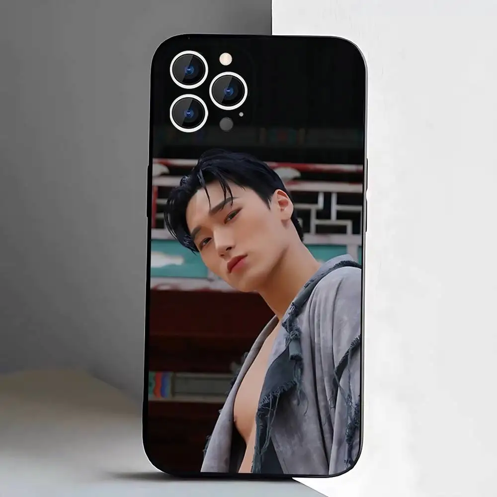 Heiße A-ATEEZ Kpop Handyhülle für iPhone 17,16,15,14,13,12,11,Pro,XS,Max,XR,Plus,E,SE4,Mini Schwarz Soft Cover