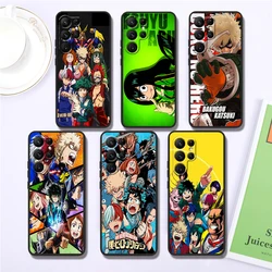 M-My Hero A-Academia Anime For Samsung Galaxy S24 S23 S22 S21 S20 FE S10 S10E Plus Ultra Pro Lite 5G Black TPU Phone Case