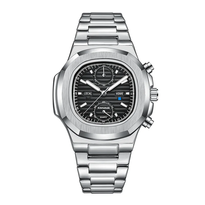 العلامة التجارية الجديدة نوتيلوس ساعة رجالية مقاوم للماء متعددة الوظائف ساعة كوارتز ساعة رجال الأعمال