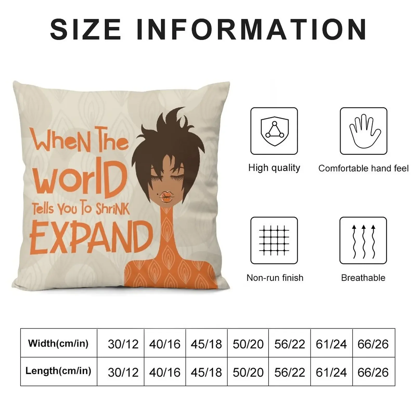 When the World Tells You to Shrink, Expand Throw Pillow Pillows Aesthetic Anime Decorative Cushion Cover pillow