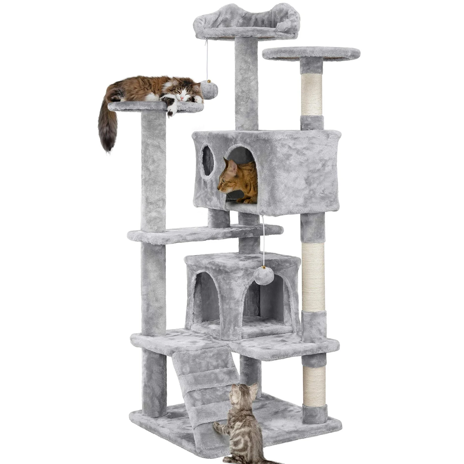 

Large Luxury Cat Scratch Tree Cat Tower Pet Scratcher Climbing Toys Cat Rest With Ball