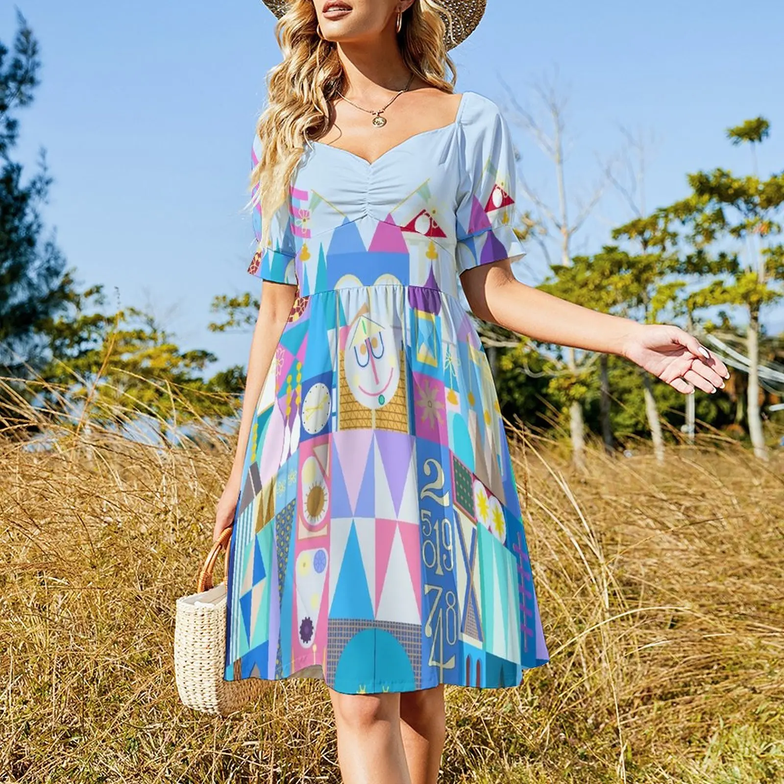 Tokyo Small World After All Sleeveless Dress Dress vintage dress women summer 2023