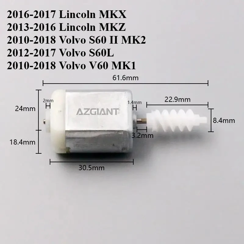 

Motor for Lincoln MKX MKZ Volvo S60 II MK2 S60L V60 MK1 Door Lock Actuator Repair 1020656 1021462