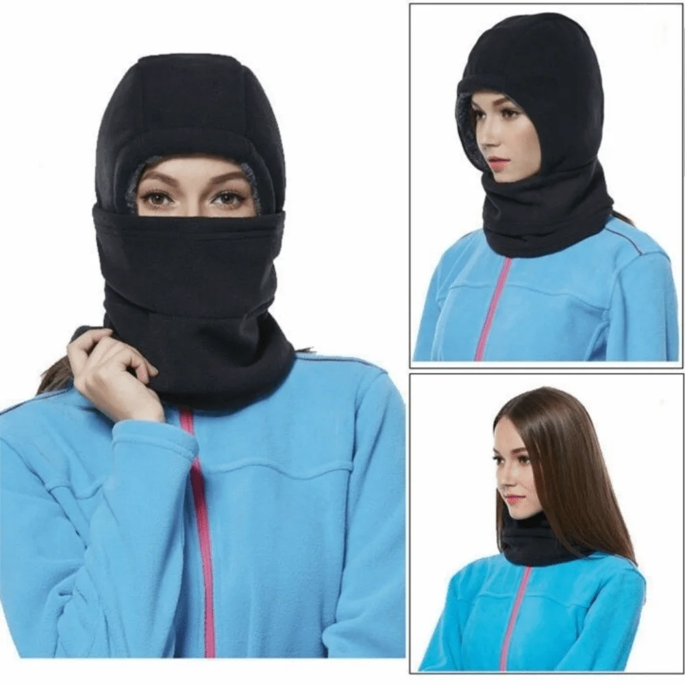 

Simple Multifuction Snow Ski Riding Earflap Cap Warm Windproof Warm Beanie Hat Thick Cold-Proof Full Face Mask Female