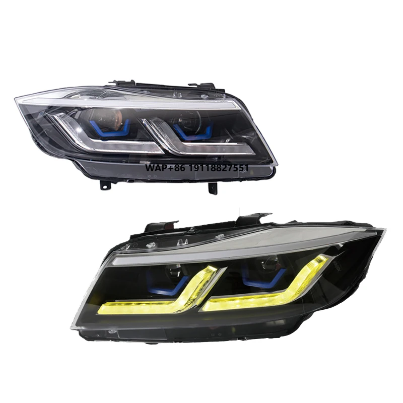 New 12V for 3 Series E90/E91 2005-2010 Pre/Post LCI Custom LED Front Headlights Plug-and-Play Upgrade