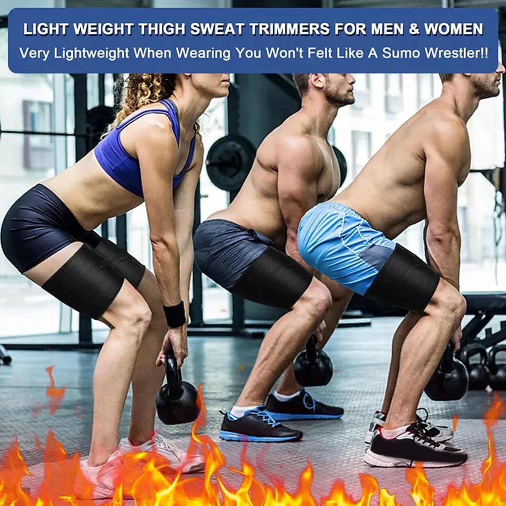 

1 Pair Silver Ion Slimming Sleeve Adjustable Guards Sweat Leg Bands Fitness Thigh Wraps Loose Weight Thigh Sleeve For Women