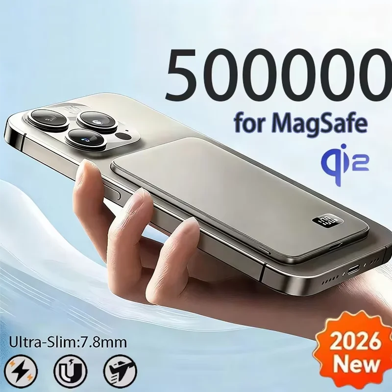 300000mAh 3C Certification Thin Power Bank Ultra For MagSafe 22.5W Magnetic Wireless Fast Charging Portable Battery Display