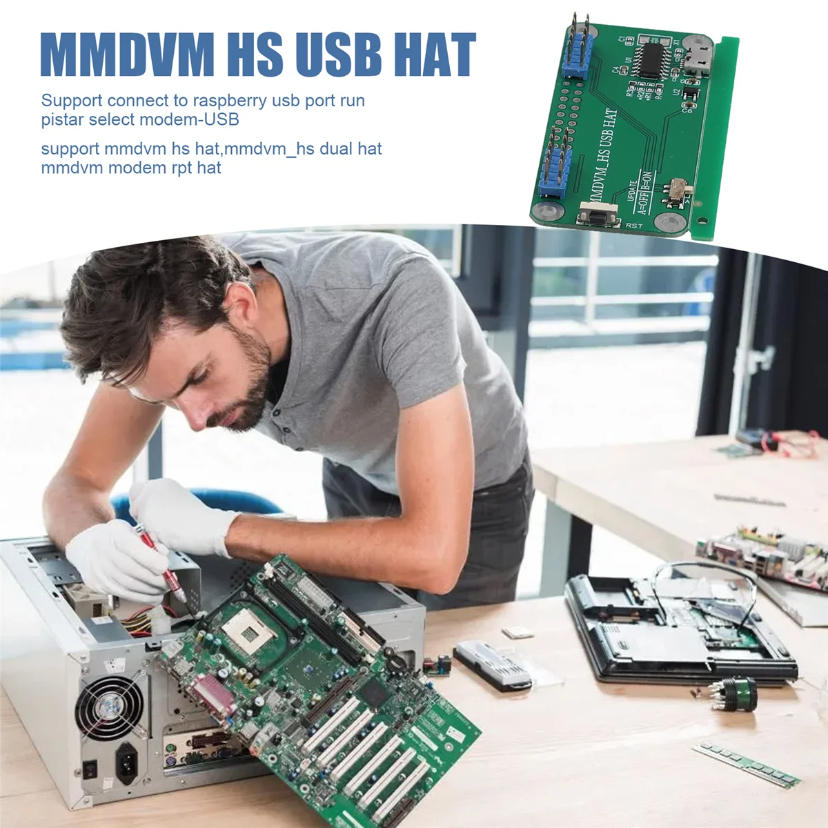 Jumbospot MMDVM HS USB HAT Adapter Board Replace for Rasberry Pi for Windows Linux Android Hotspot DSTAR DMR