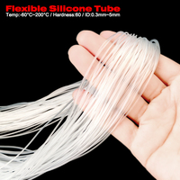 5M Food Grade Transparent Silicone Rubber Hose ID 0.6 0.7 1 1.2 1.5 2 2.5 3 3.5 4mm Flexible Nontoxic Silicone Tube Clear
