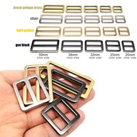 Metal High Quality Thickened Leather Bag Shoulder Strap Belt Web Rectangle Adjust Tri-glide Pin Roller Buckle Slider Loop O Ring