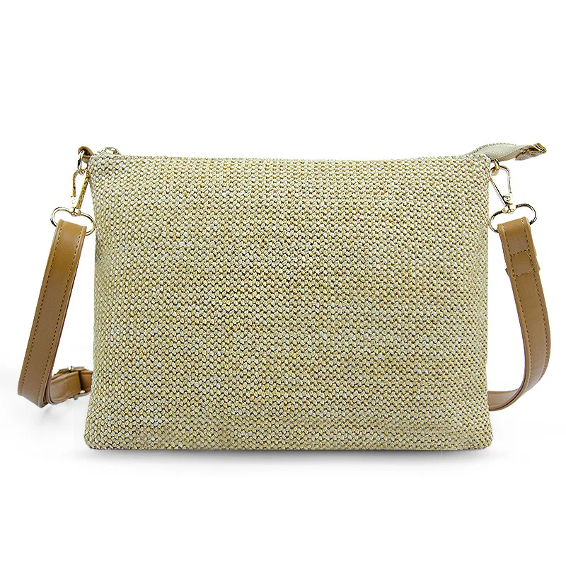 

5pcs Crossbody Bags Weave Plain Large Capacity PP Cosmetic bags With Wrist