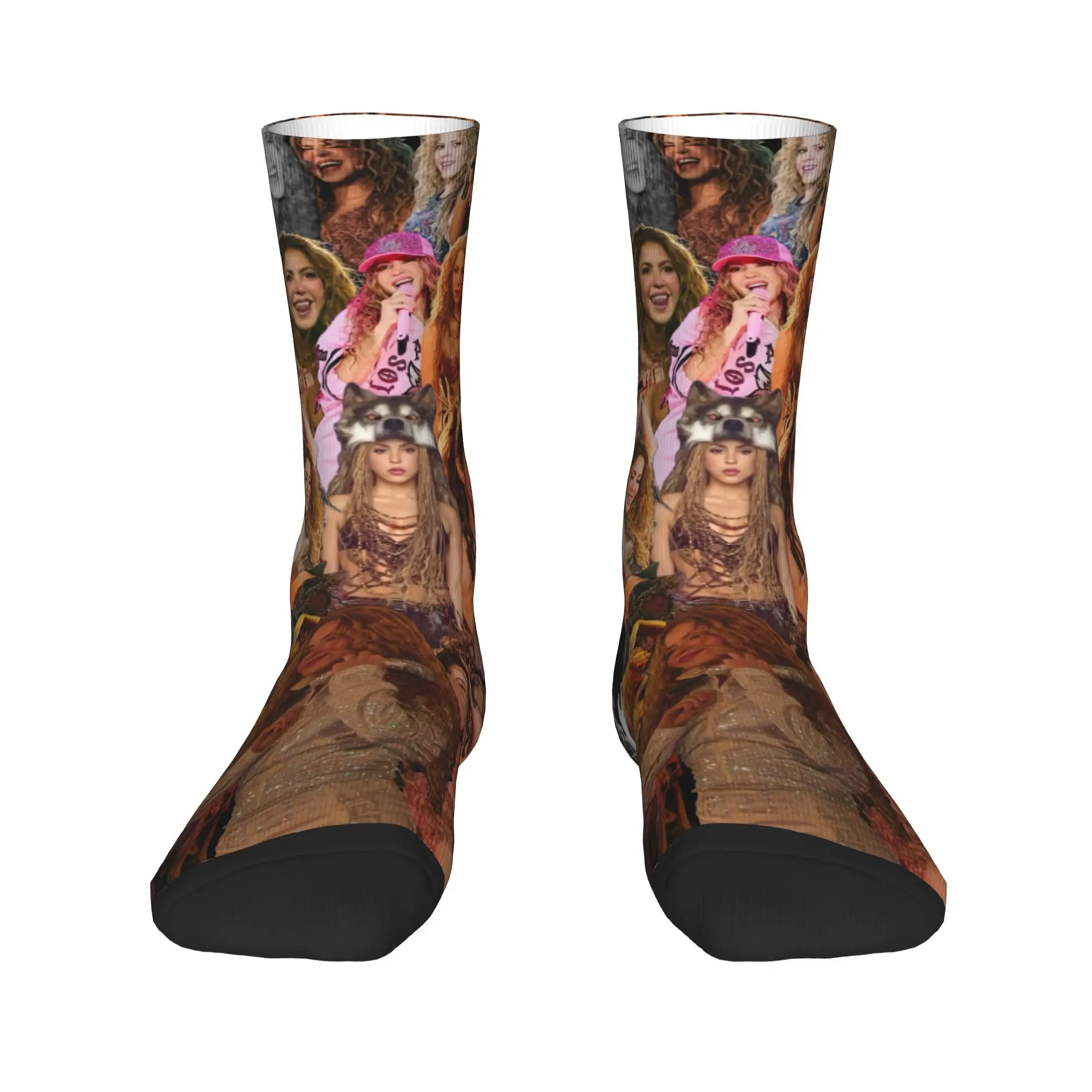 Shakira Las Mujeres Ya No Lloran World Tour 2026 Graphic Stockings  Harajuku Socks Autumn Anti Sweat Socks Men Comfortable Socks
