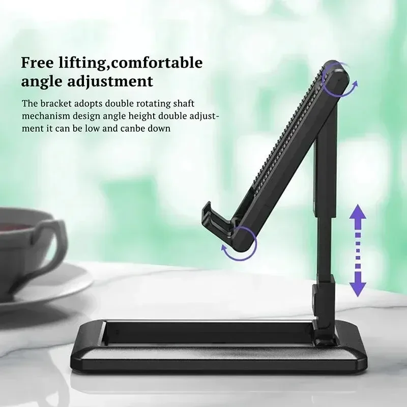 Adjustable Foldable Desktop Phone Stand for iPad iPhone Samsung - Tablet Holder Desk Bracket for Smartphones And Tablets