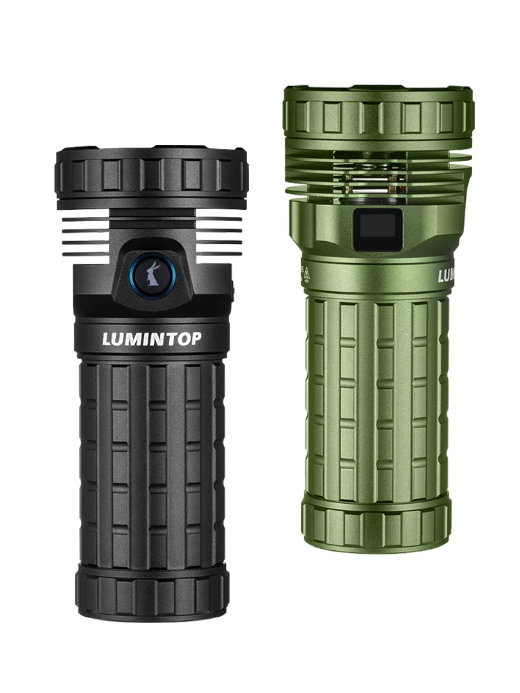 EDC LED-Taschenlampe USB Typ C Wiederaufladbare Lampe Selbstverteidigungs-Taschenlampe mit Lüfter LED-Anzeige 30000 Lumen Außenbeleuchtung MACH 6.0