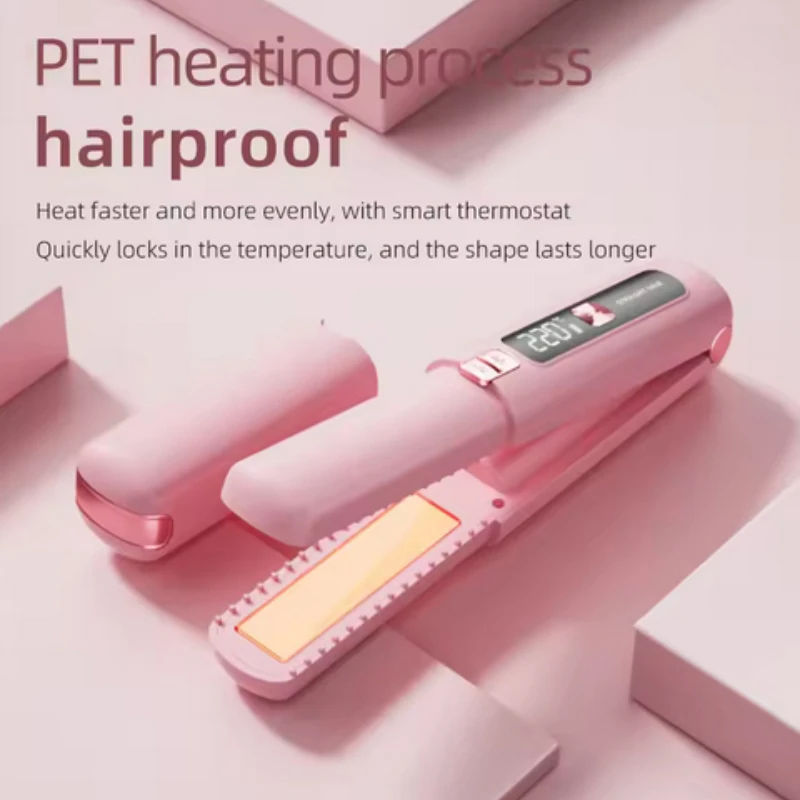 

Модный мини-беспроводной выпрямитель для волос, портативный стайлер, многофункциональный профессиональный инструмент для укладки волос с 6 температурными режимами