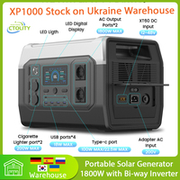 1800W Lifepo4 Battery 1024Wh Portable Power Station UPS Function Emergency Power 220V AC Outlets Pure Sine Wave зарядные станции