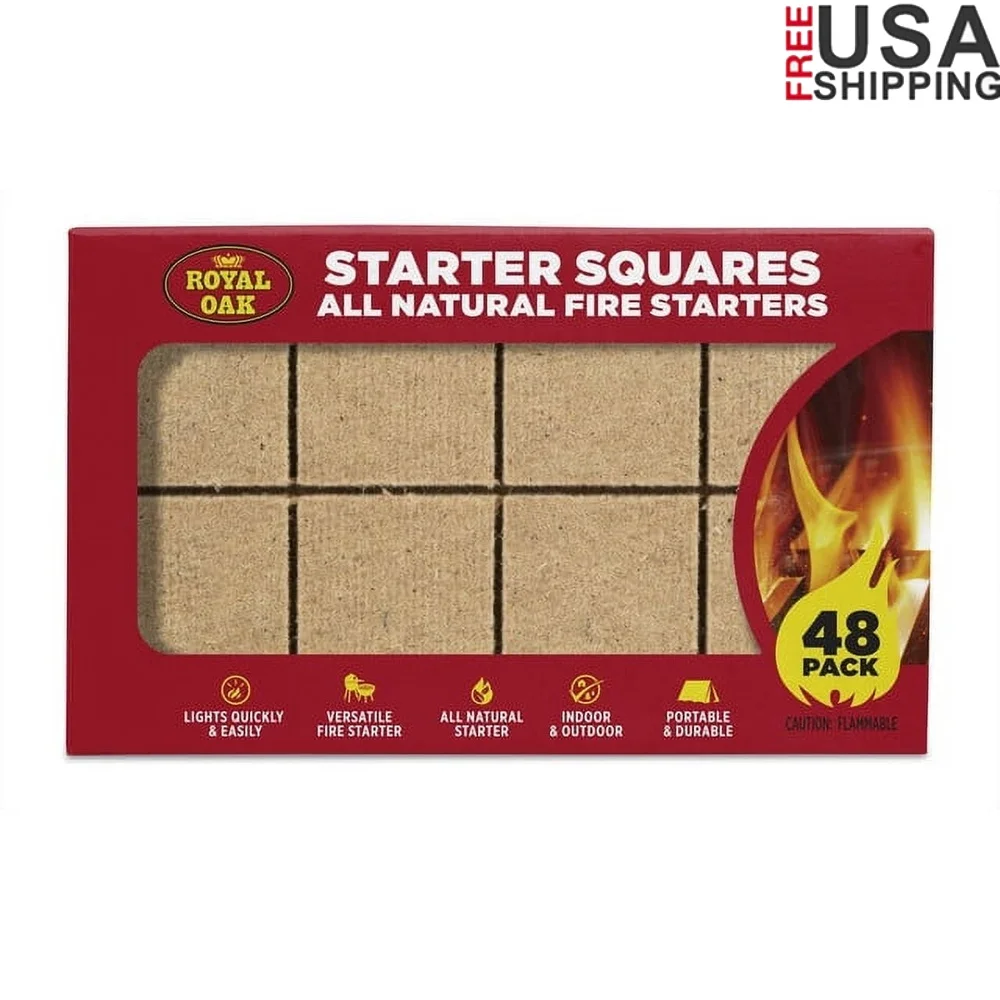 

48 штук, безопасный для еды, угольный стартер, квадраты, быстрое освещение, пожарные стартеры, портативные прочные грили, кемфиры, камины