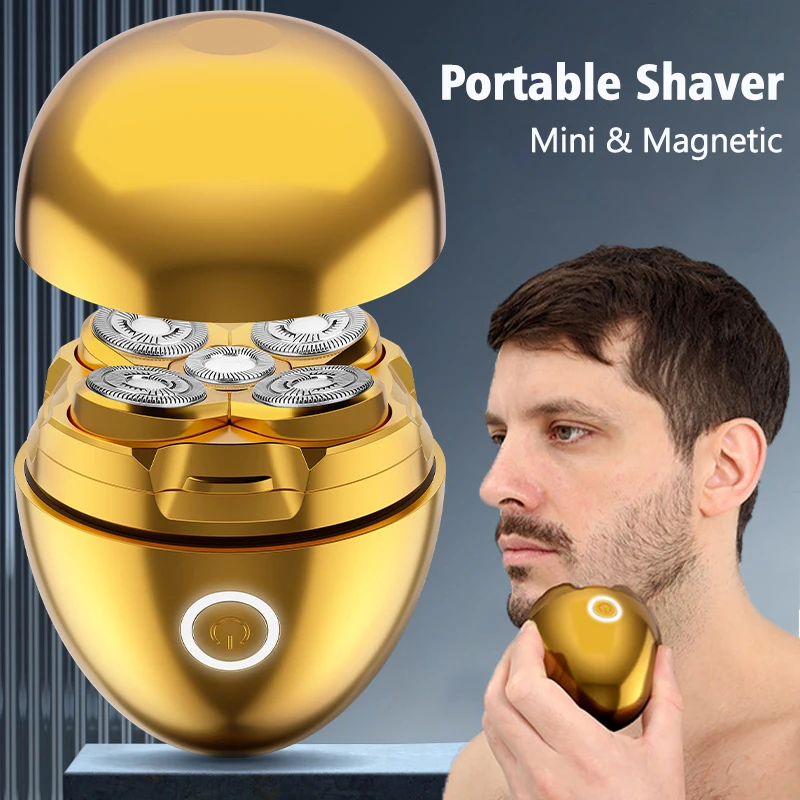 Head Shavers for Bald Men Magnetic Electric Face Shaver IPX6 Waterproof for Bald Men, Wet/Dry Rechargeable Shaver Grooming Kit