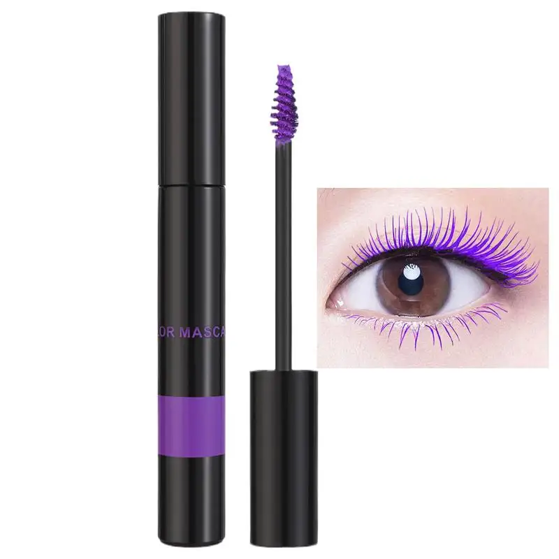 Mascara colorato Ciglia arricciate ad asciugatura rapida Ciglia multicolori Trucco Ciglia arricciate bianche, rosse, velluto, blu, marroni, nere