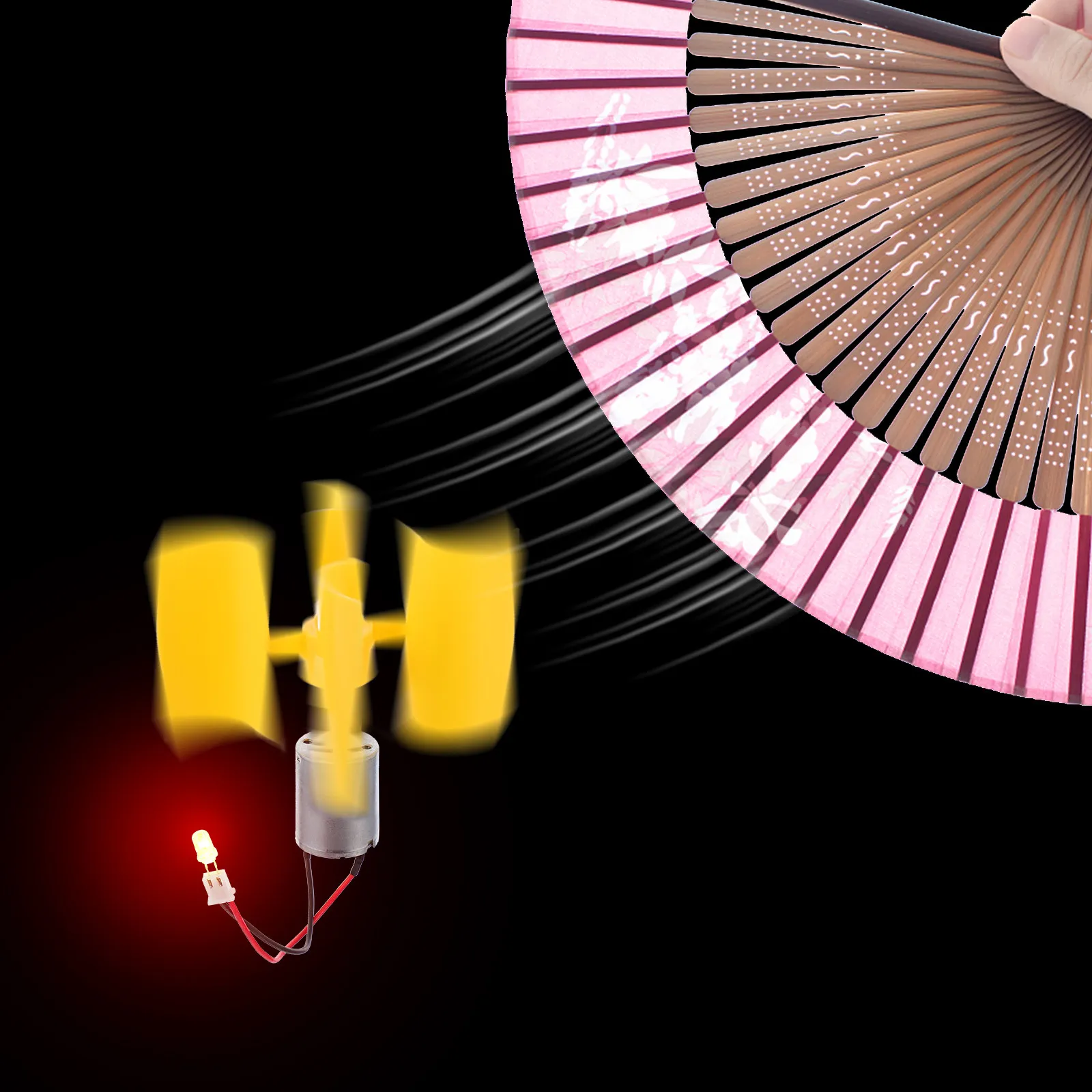 

Mini Wind Turbine Generator DIY Science Teaching Tool Small Plastic Micro Turbines Low Power Consumption Wind Power Experiment