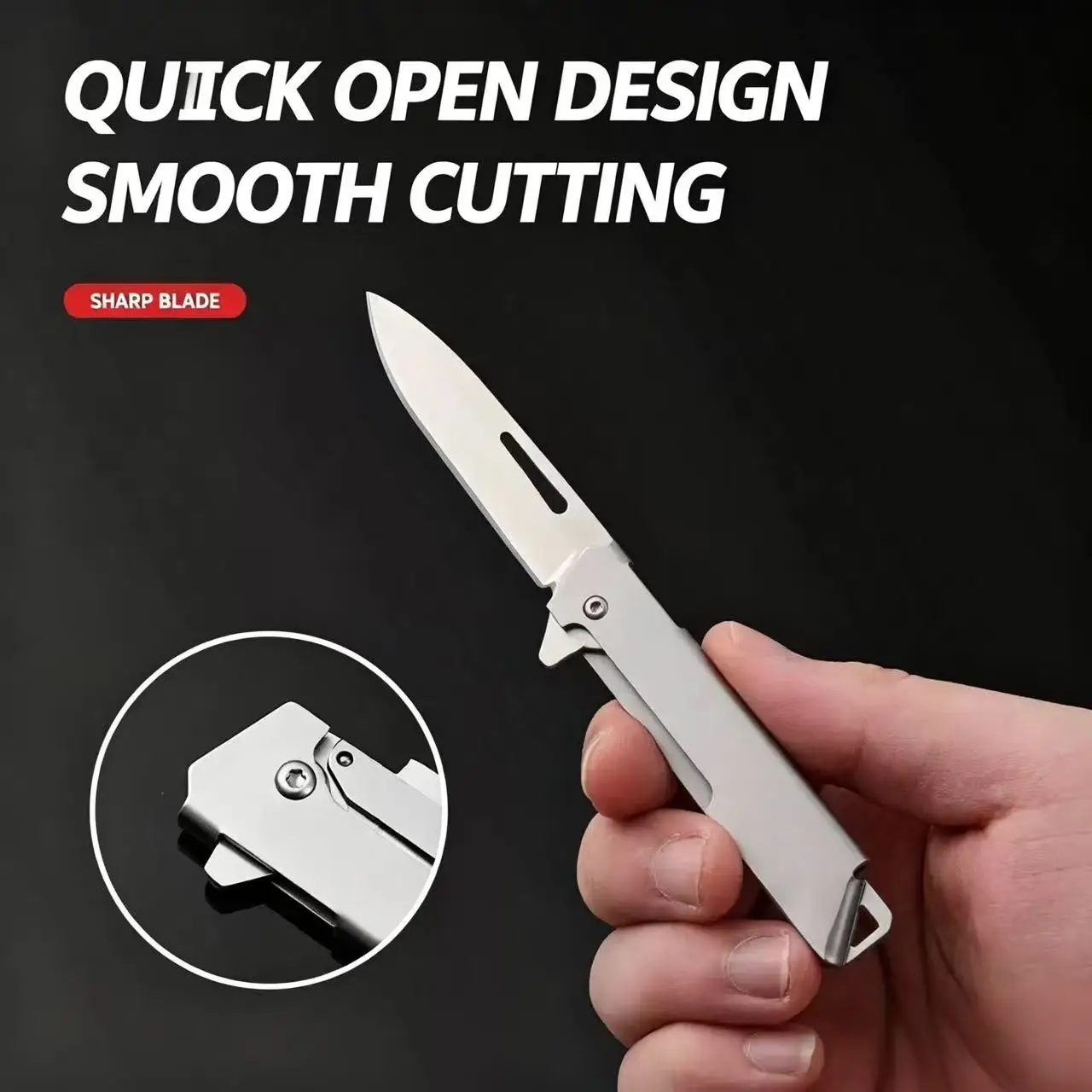 Portable EDC Folding Utility Pocket Cutter High Hardness Steel Compact Lightweight Keychain Accessory For Parcel Opening Craft H