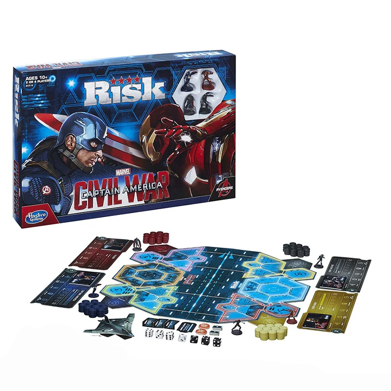 Hasbro Gaming Risk Captain America Civil War Edition Game Family Board Game Party Games Toys Strategy Party Games Gifts for Kids