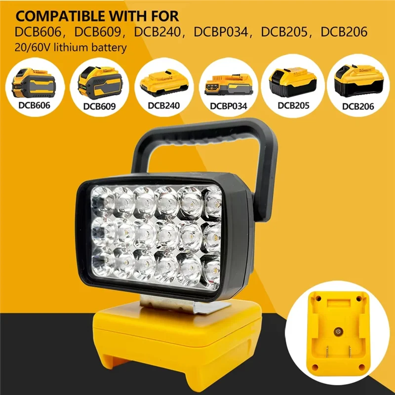 

AB11-18 Bead LED Work Light Torch Flashlight Lantern Camping Emergency Lighting For 18V 20V Li- Battery DCB183