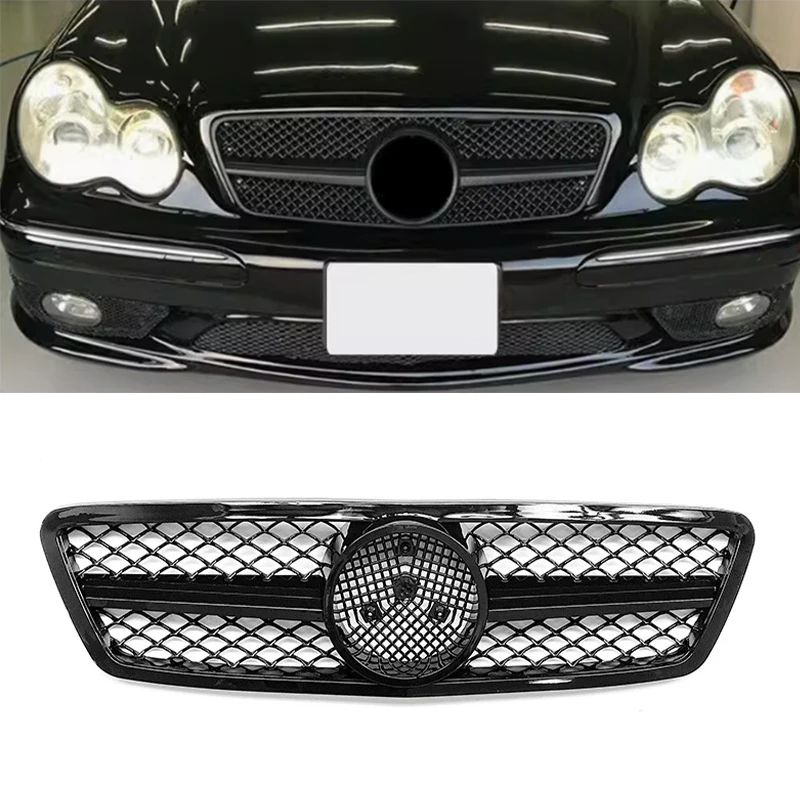 

Car Front Grille Grill For Mercedes-Benz C-Class W203 C200 C240 C280 C320 2001-2007 Tuning Accessories ABS Grills