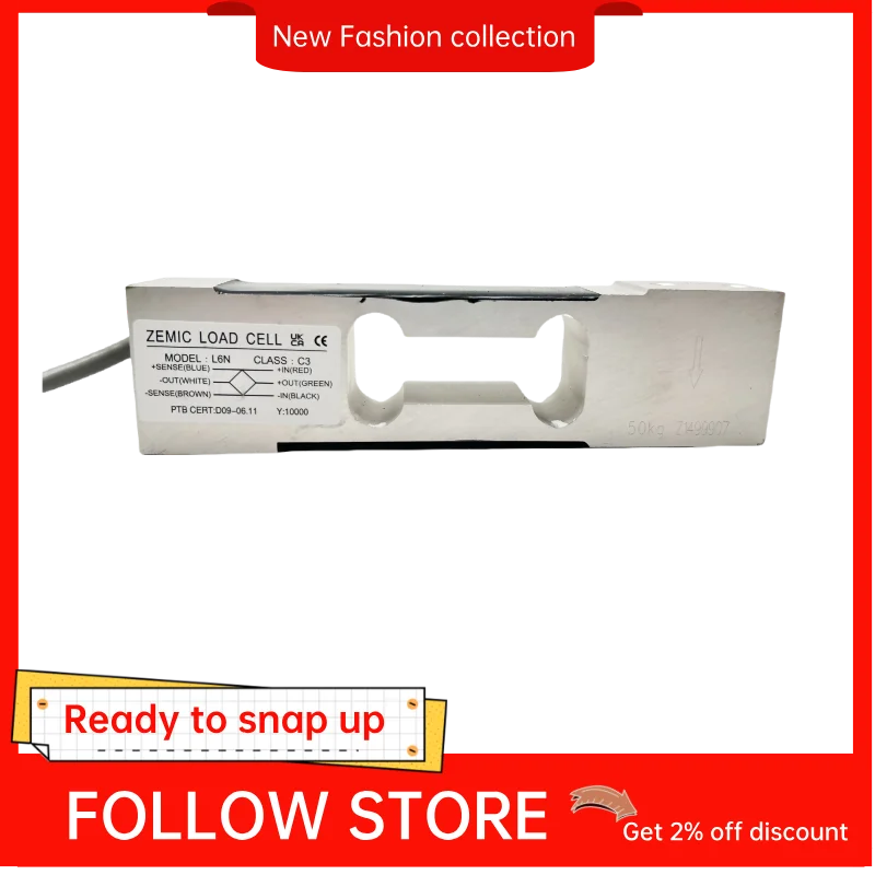 

ZEMIC L6N Weighing Sensor L6N-C3 Cantilever Load Cells Weighing Force Sensor Compression Industrial Robot Automation Tester