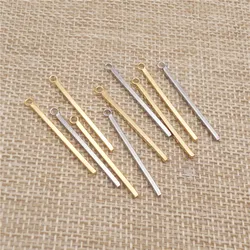 16PCS Long Stick Charms Stainless Steel Pendant For Necklace Bracelet DIY Earrings Jewelry Findings Handmade Craft