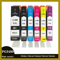 Compatible PGI-480 CLI-481 PGI480 CLI481 480 481 480XL 480XXL ink cartridge for Canon PIXMA TS8140 TS8240 TS9140 Printer