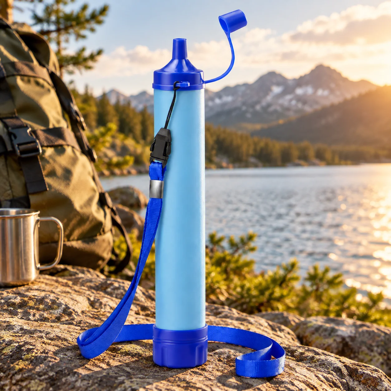 Outdoor Mini Water Filter Straw Camping Purification Portable Hiking Water Purifier for Survival or Emergency Supplies gallery 2
