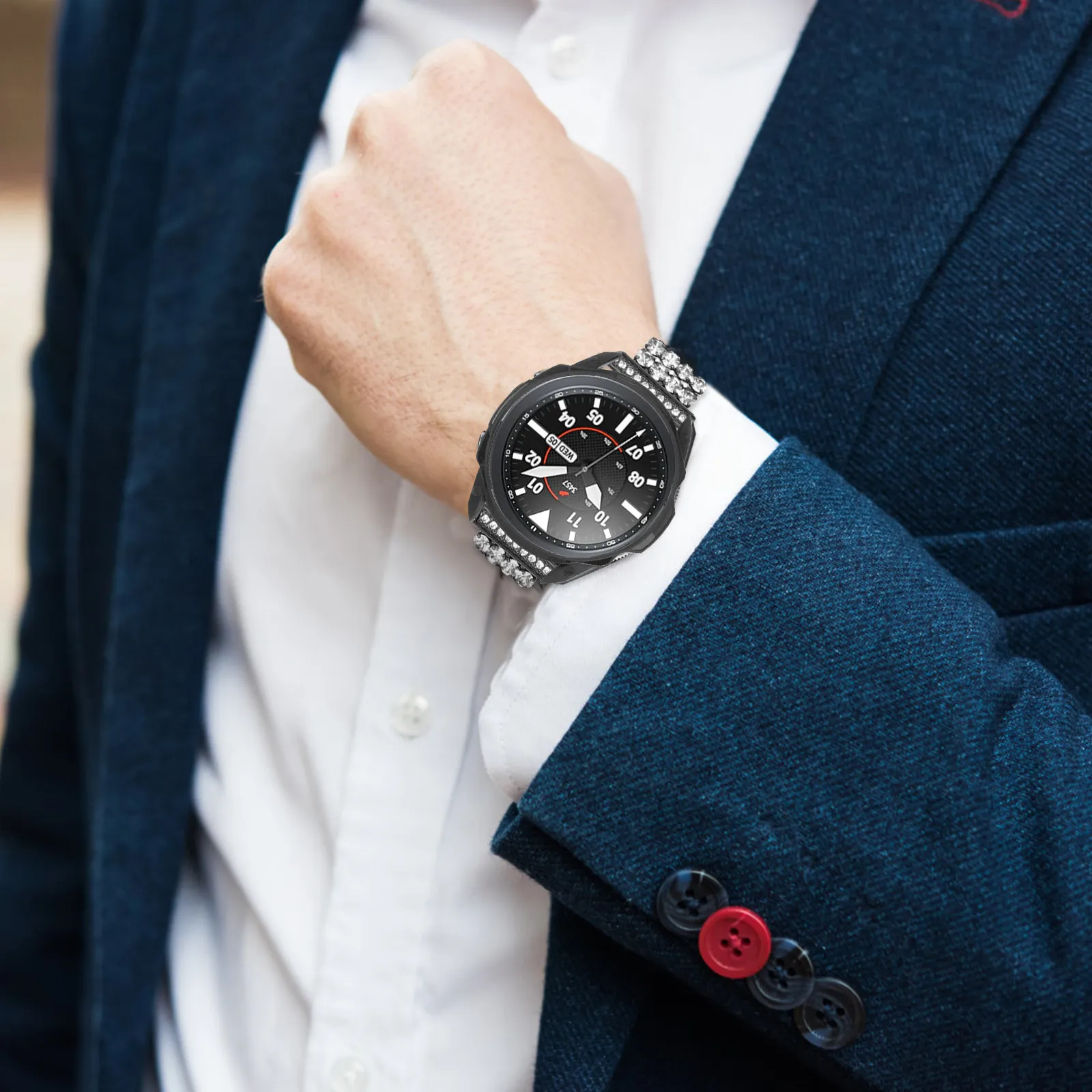 

1Set Tpu Watch Protective Shell with Ring for 3 45Mm 360 Degree Drop Protection Anti Scratch Decorative Frame