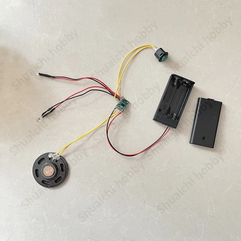 1Set Music Chip 3/4.5V RC Vehicle Song Playback Circuit Board with Colored Light DIY Accessories for Toy Car/Phone/Stroller