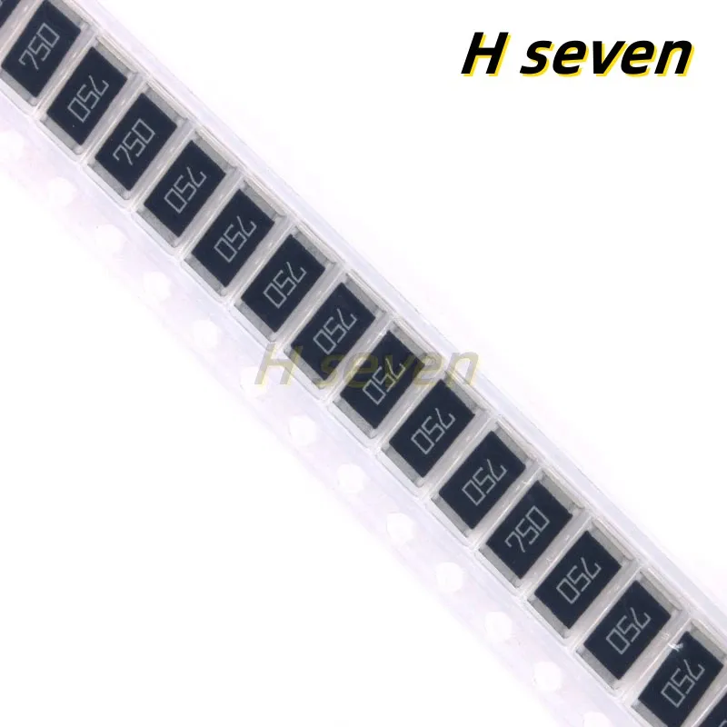 50pcs 2512 SMD Chip Resistor 75 Ohm 75R 750 1W 5% Resistance DIY Kit