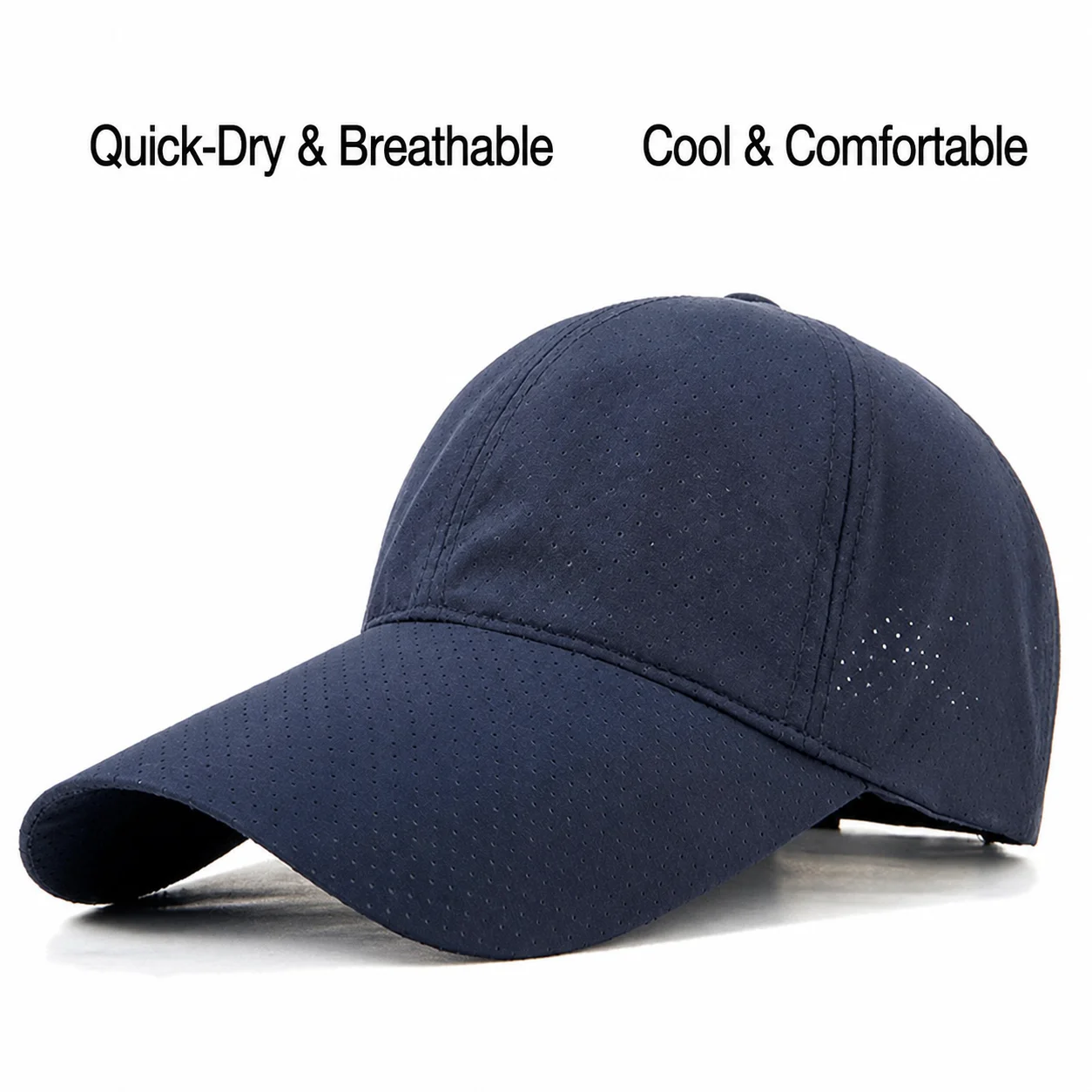 Baseballmütze, verstellbar, für Herren, Outdoor-Mütze, UV-Mütze, perforierter Sonnenhut für den täglichen Gebrauch, Outdoor-Sport, Angeln – Detail 10