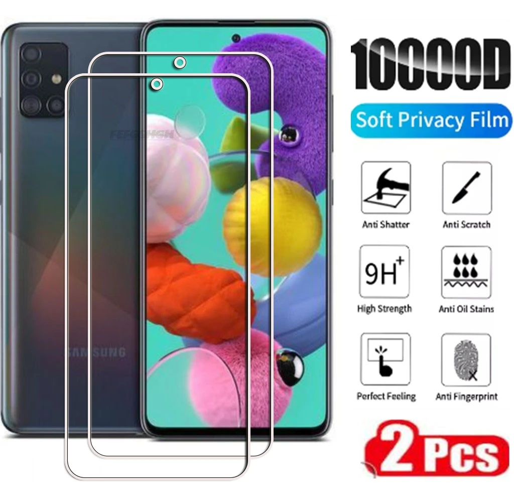 2PCS 9H HD Tempered Glass For Samsung Galaxy M31 M31s M40 M51 M01s M11 M21 M21s Note 20 Note10 S10 Lite Screen Protective Film