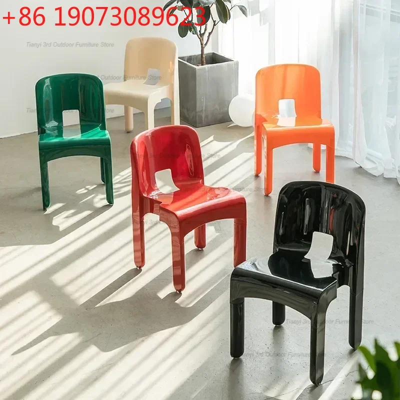 

Bedroom Kitchen Dining Chairs Outdoor Plastic Design Modern Party Dining Chairs Colorful Cream Style Home Furniture Cadeira